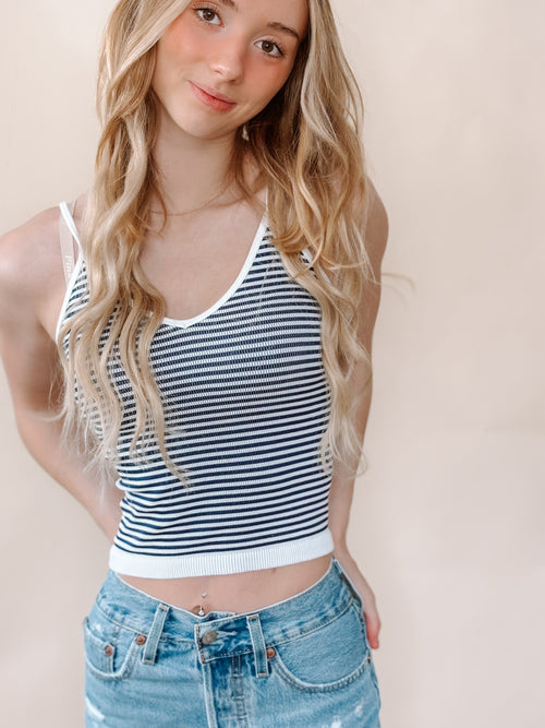 Sail Away Stripe Tank Top