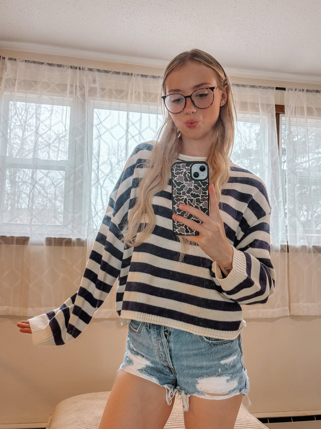 Navy Boat Knit Sweater