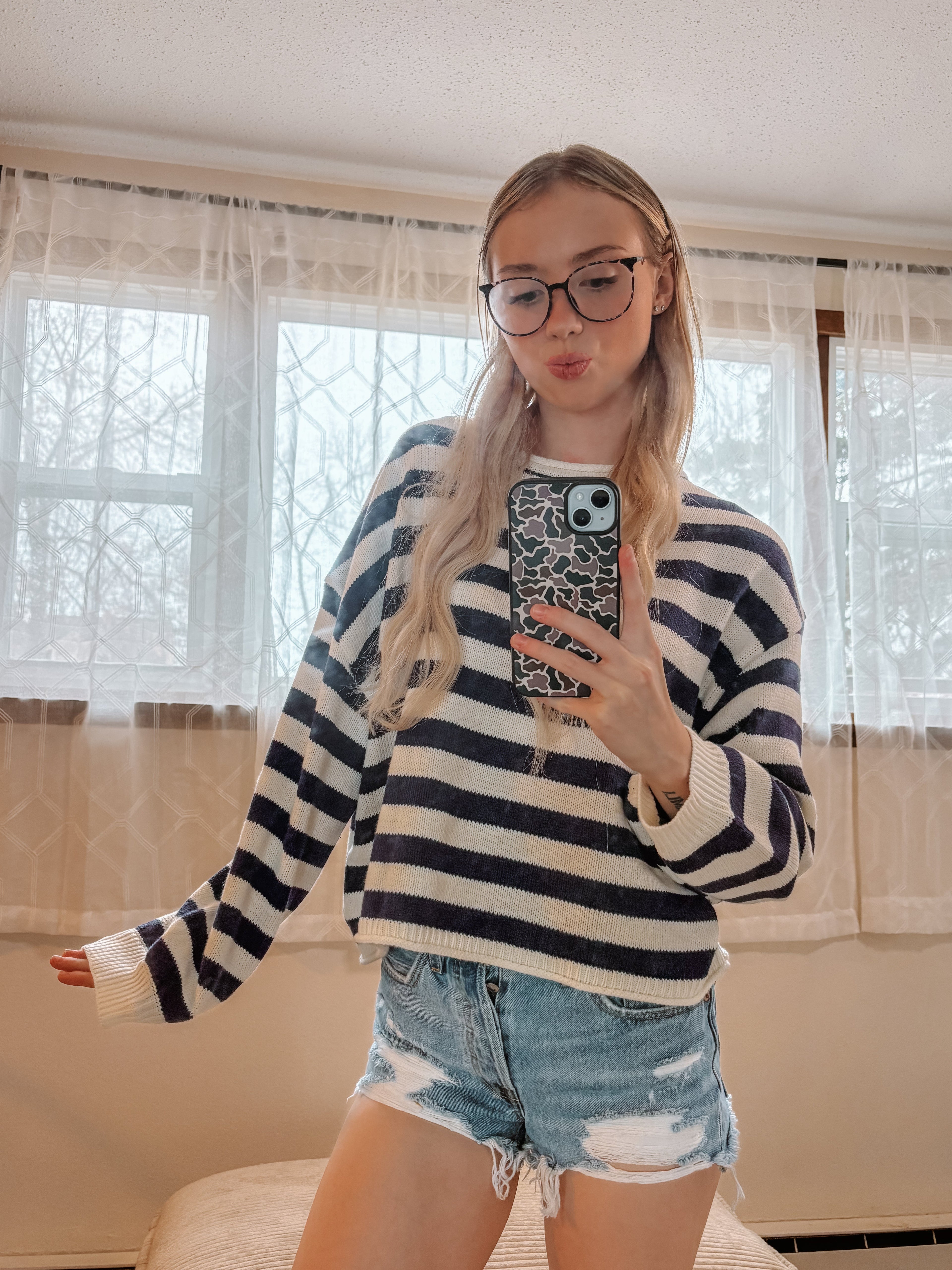 Navy Boat Knit Sweater